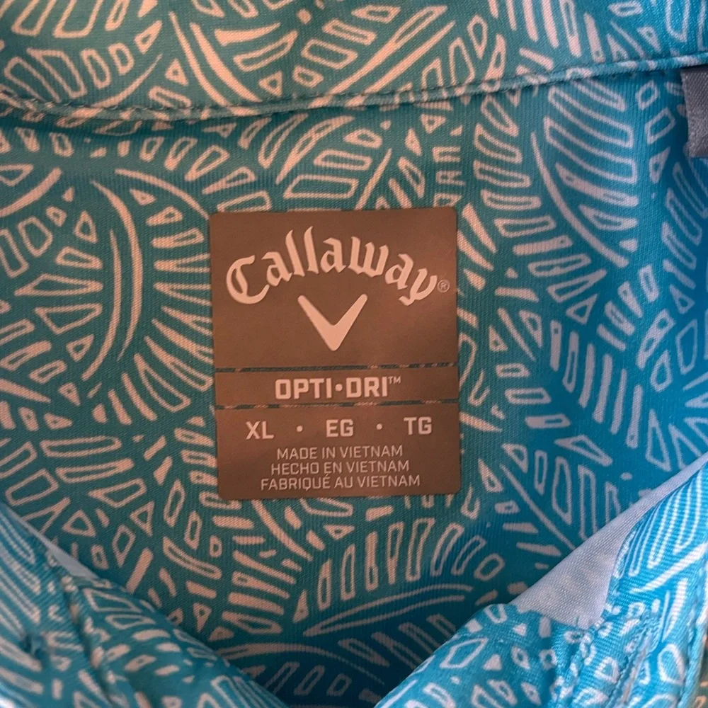 Callaway Light Blue Patterned Polo Shirt - Picture 2 of 3